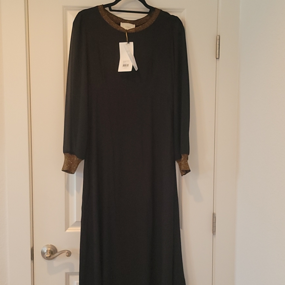 Just Female Sheer Black Maxi Dress